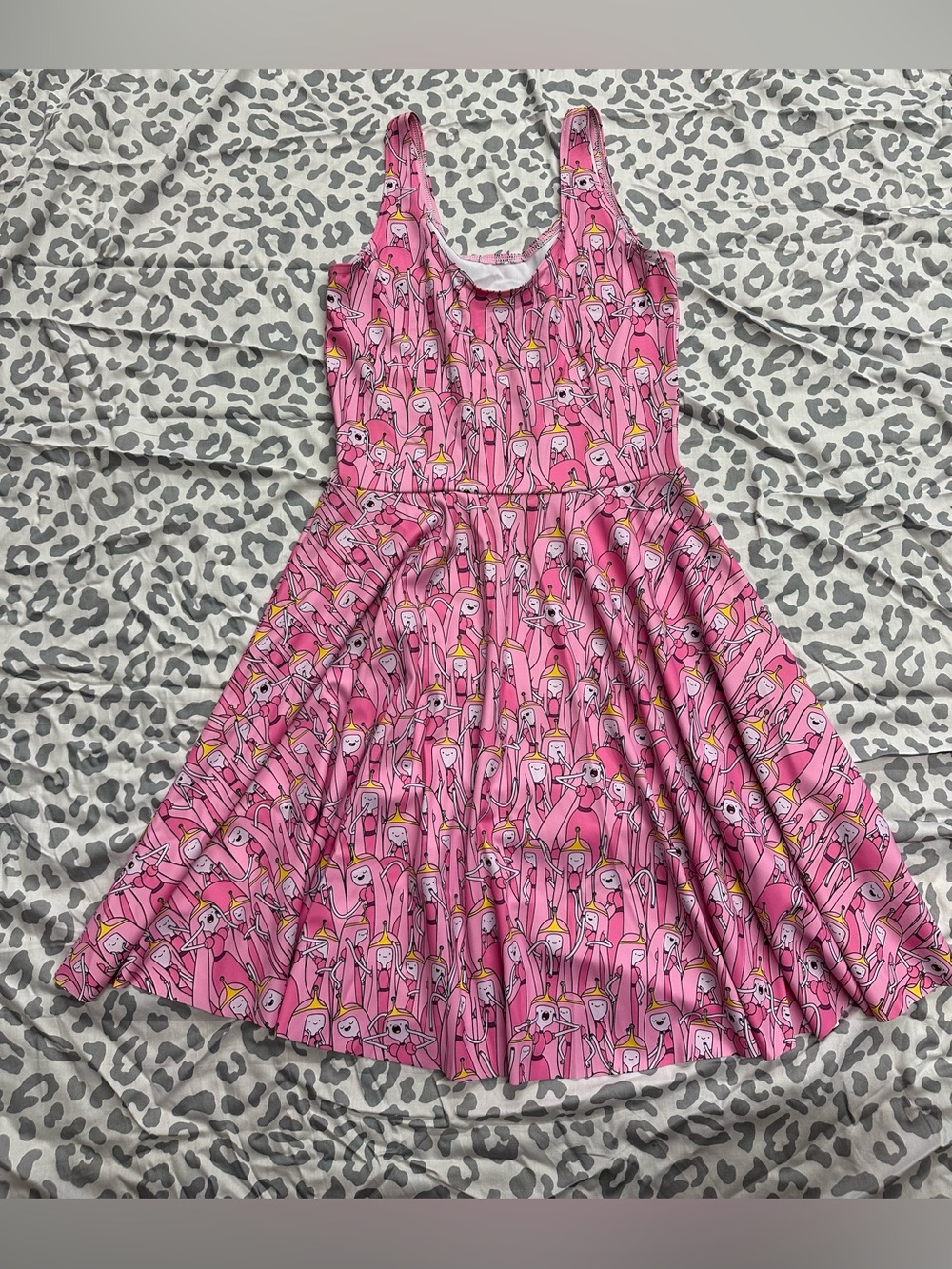 Blackmilk Adventure Time Princess Bubblegum scoop skater dress size m